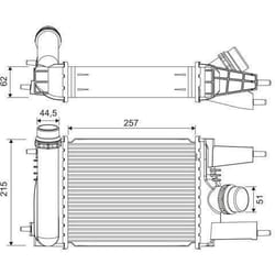 Intercooler échangeur Nissan juke - VALEO - 822916
