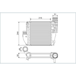 Refroidisseur d'air d'admission VALEO 822927