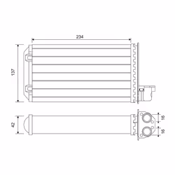 Échangeur de chaleur, chauffage habitacle VALEO 883965