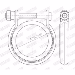 Collier de serrage pour tuyau d'échappement WALKER 80739