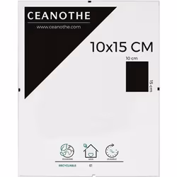 Cadre photo sous-verre - BRIO - 10x15 cm - Transparent - Blanc - Verre