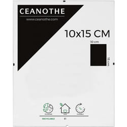 Cadre photo sous-verre - BRIO - 10x15 cm - Transparent - Blanc - Verre