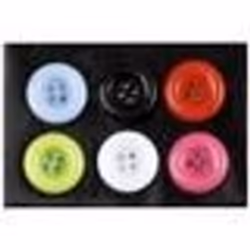 Aimants - BRIO - Magnets boutons - Plastique - Résine - 6 colorés