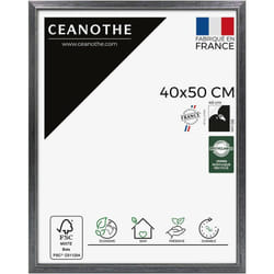 Brio - Cadre Photo Noir 40x50 cm et 50x40 cm – Convient au A3 - Cadre Photo bois Noir fsc effet patiné - Cadre Photo Perle Noir 40x50 cm - Fabriqué