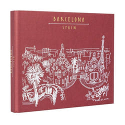 Panodia - Album Photo 120 photos – Album Photo Traditionnel Voyage – Album Photo Rouge foncé de 60 Pages blanches– Album Photo Escapade à Barcelone –