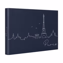 Lineart Paris est un album photo traditionnel sobre et élégant, composé de 60 pages noires reliées par une spirale cachée pou ...