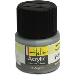 Peinture acrylique 011 argent - Heller - Maquette - 12 ml - 15 ans - Adulte