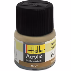 Peinture acrylique à leau pour maquettes - HELLER - 16 - Or - Contenance 12 ml