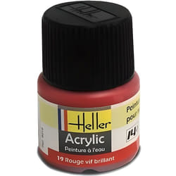 Peinture Acrylic 019 rouge vif brillant (9019) - HELLER - Peinture acrylique à leau pour maquettes