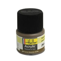 Peinture acrylique HELLER - 29 Terre foncée mate - Contenance 12 ml - A partir de 15 ans