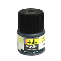 Peinture acrylique à leau pour maquettes - HELLER - 30 - Vert foncé mat - 12 ml