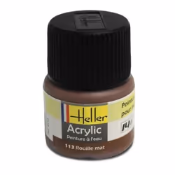 Peinture acrylique à leau pour maquettes - HELLER - 113 - Rouille mat - Contenance 12 ml