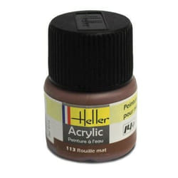 Peinture acrylique à leau pour maquettes - HELLER - 113 - Rouille mat - Contenance 12 ml