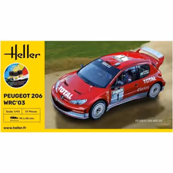 HELLER - Maquette Voiture Starter Kit Peugeot 206 Wrc03 Heller 56113 1:43 - Ref : 14072