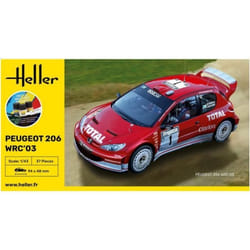 HELLER - Maquette Voiture Starter Kit Peugeot 206 Wrc03 Heller 56113 1:43 - Ref : 14072