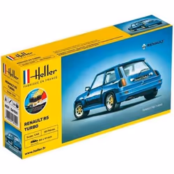 Maquette de voiture - HELLER - Renault R5 Turbo - Bleu - Intérieur - 1/43