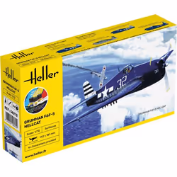 Heller 56272, Modèle réduit d’aéronef à aile fixe, Kit de montage, 1:72, F6F Hellcat, unisexe, Plastique
