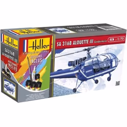 Maquette hélicoptère - HELLER - SA ALOUETTE III GENDARMERIE - Echelle 1/72