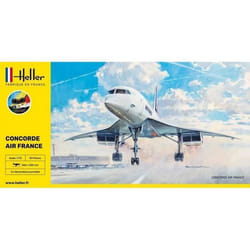 HELLER - Maquette Avion Starter Kit Concorde Air France Heller 56469 1/72ème Maquette Char Promo - Ref : 12807