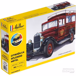 Maquette - HELLER - Citroën C4 - Matériaux mixtes - Rouge - XXième siècle