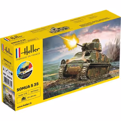 Heller 56875, Tank model, Kit de montage, 1:72, Panzer Somua S 35, unisexe, Plastique