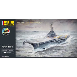 HELLER - Maquette Porte-avions Starter Kit Foch 1965 Heller 57071 1/400ème Maquette Char Promo - Ref : 12047