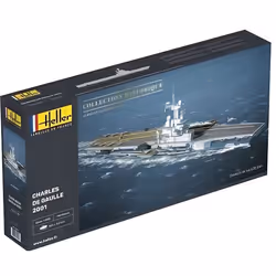 Maquette Bateau : Porte Avion Charles de Gaulle 2001 - Echelle 1/400 - 140 pieces - Collection Historique