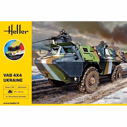 HELLER - Maquette Blindé Starter Kit Vab 4x4 Ukraine Heller 57130 1:35 - Ref : 14016