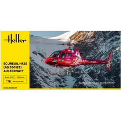 HELLER - Maquette Hélicoptère Ecureuil H125 (as 350 B3) Air Zermatt Heller 80490 1:48 - Ref : 14251