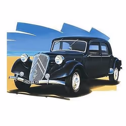Maquette Citroën 15 CV - HELLER - 1054 pièces - Largeur 22.00 cm - Longueur 59.50 cm