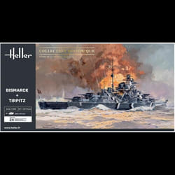 HELLER - Maquette Bateau Bismarck + Tirpitz Twinset Heller 85078 1/400ème Maquette Char Promo - Ref : 13821