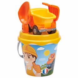 ECOIFFIER Seau 17 Cm Décor Tp Garni Camion, 1,5 an(s), Plastique