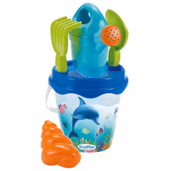 ECOIFFIER Seau Garni Decor Dauphin 17 Cm, 1,5 an(s), Plastique