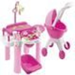 Accessoires Poupon - Ecoiffier - Nursery Superpack 2 en 1 - 14 pièces - 2 espaces de jeu - Mixte
