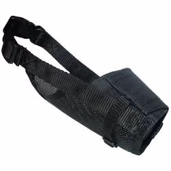 YAGO Museliere en Nylon Noir pour Grand Chien, Partie Museau avec Filet Respirant et Reglable
