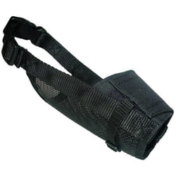 YAGO Museliere en Nylon Noir pour Grand Chien, Partie Museau avec Filet Respirant et Reglable