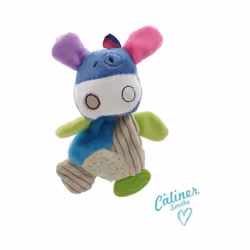 Mini jouet peluche vache - Confortable, doux, idéal pour se blottir pour votre chien - Ecologique : rembourrage en bouteilles ...