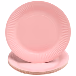 PRONAPPE 79214I, Assiette, Rond, Carton, Rose, Monochromatique, 23 cm