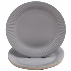 PRONAPPE 79218I, Assiette, Rond, Carton, Gris, Monochromatique, 23 cm