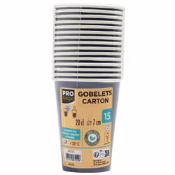 PRONAPPE 89112I gobelet jetable 15 pièce(s) 200 ml Carton