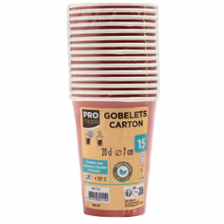 PRONAPPE 89115I gobelet jetable 15 pièce(s) 200 ml Carton