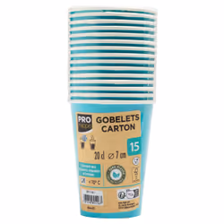 PRONAPPE 89116I gobelet jetable 15 pièce(s) 200 ml Carton