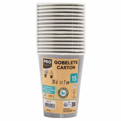 PRONAPPE 89118I gobelet jetable 15 pièce(s) 200 ml Carton