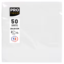 PRONAPPE SV622001I, Blanc, Coton, Carré, 200 mm, 200 mm, 50 pièce(s)