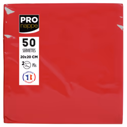 PRONAPPE SV622009I, Rouge, Coton, Carré, 200 mm, 200 mm, 50 pièce(s)