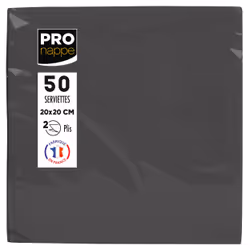 PRONAPPE SV622021I, Noir, Coton, Carré, 200 mm, 200 mm, 50 pièce(s)