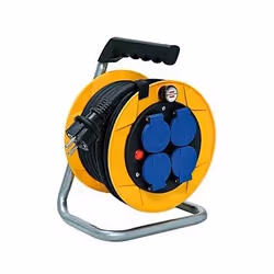 Enrouleur de câble Baby Pro BRENNENSTUHL - IP44 - 10m - H07RN-F 3G1.5 - 1079281 - IP 44 4 Prises 2P+T 16A/230V~ à clapets. Po ...