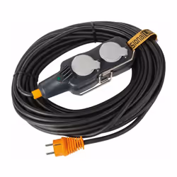 Rallonge électrique noire Modèle avec bloc prises Fiches / prises : 2P+T (avec terre) Section de câble : 3G 2,5 mm² Longueur  ...