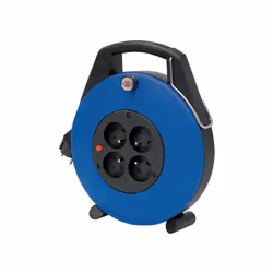 Enrouleur de câble Confort-Line CL-X avec 4 prises - 10m H05VV-F 3G1,0 Noir/Bleu