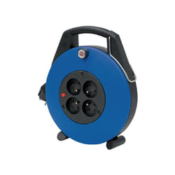 Brennenstuhl - Enrouleur de câble Confort-Line cl-x avec 4 prises - 10m H05VV-F 3G1,0 Noir/Bleu